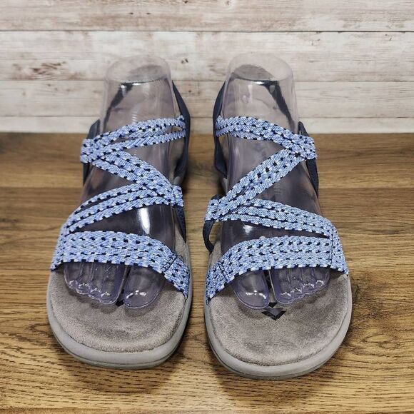 Skechers Women's Reggae Slim Sandals Memory Foam Blue size 9 - Picture 2 of 7